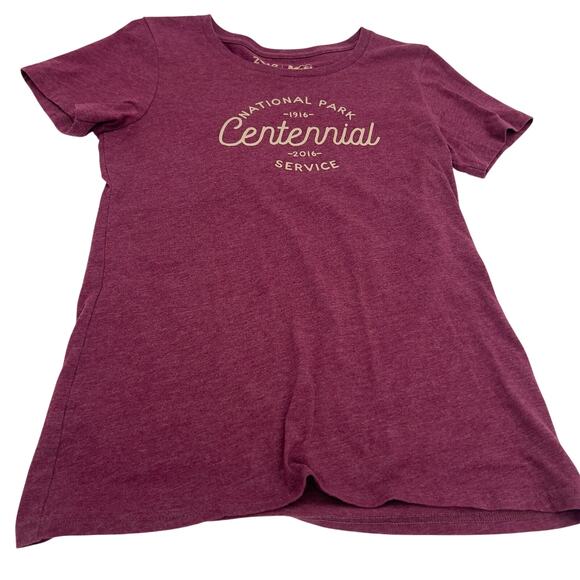 REI Co-op Womens National Park Service Centennial 2016 T-Shirt S Maroon Graphic